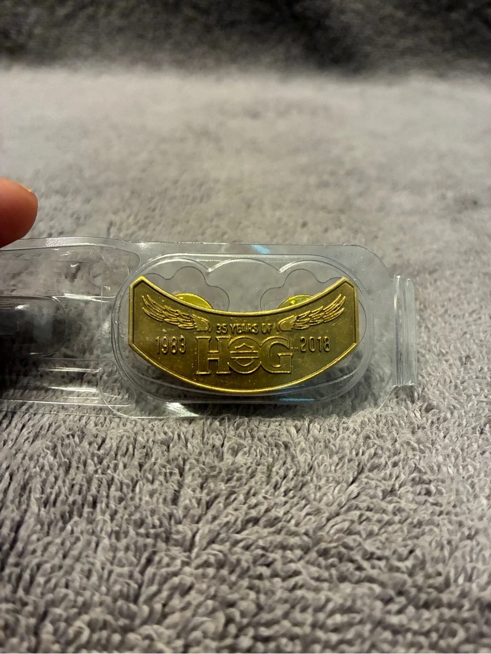 1983 - 2018 35 Years of HOG Harley Davidson Owners Group Rocker Pin - New